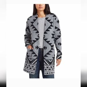 Frye Womens' Southwestern Patterned Jacquard Cardigan nwt